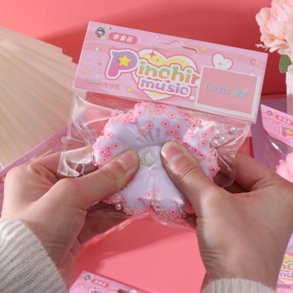 Kawaii Snowflake & Sakura Squishy Toy – Stress Relief TPR Squeeze Fidget for Kids & Adults